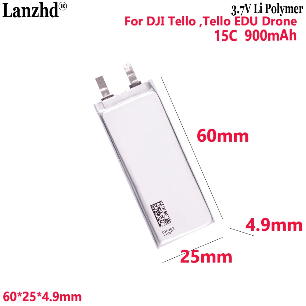 3.8V Max 4.35V Li Polymer Replacement Cell For DJI Tello Tello EDU Drone Remote control aircraft models 492560 10C 1100mAh
3.8V Max 4.35V Li Polymer Replacement Cell For DJI Tello Tello EDU Drone Remote control aircraft models 492560 10C 1100mAh