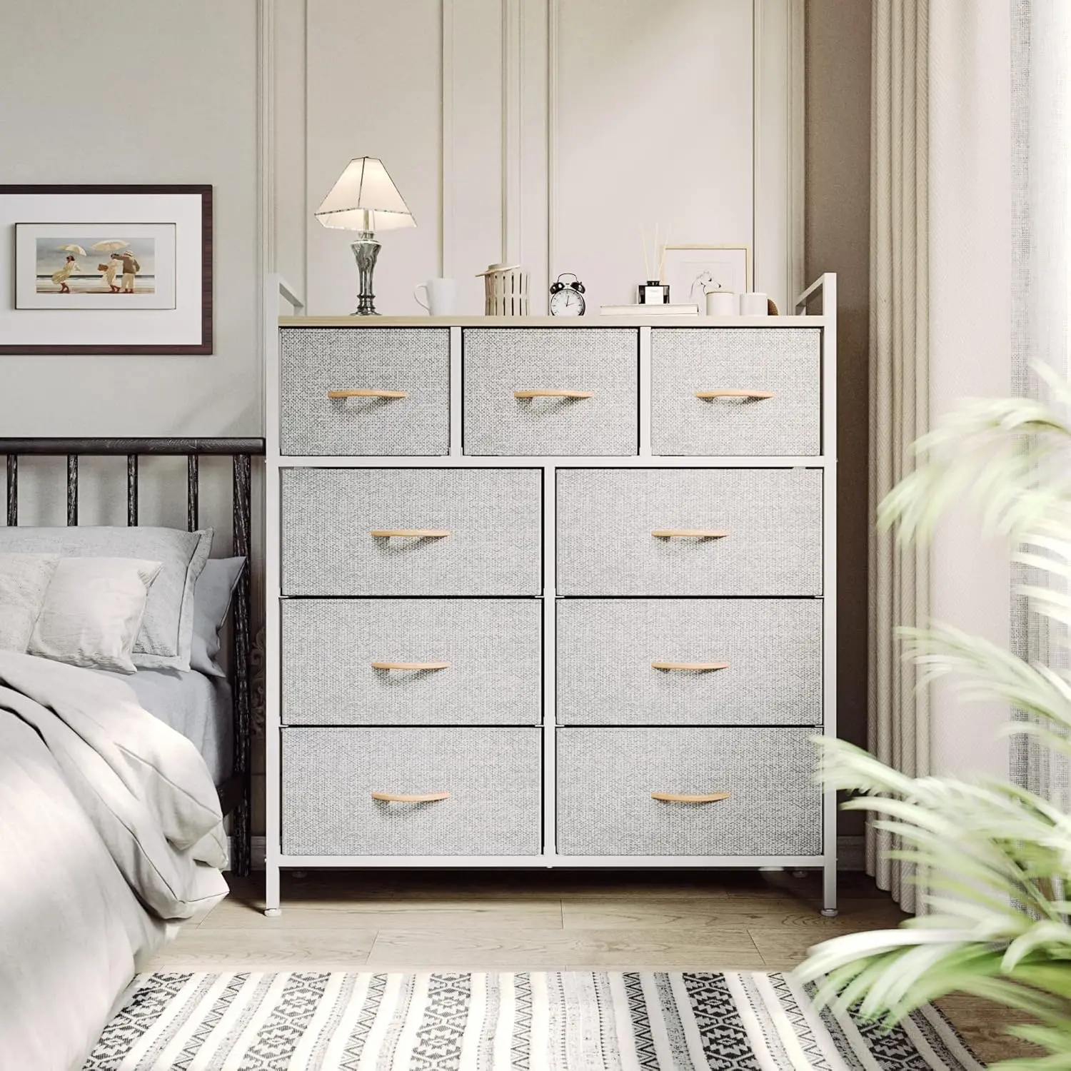 9-Drawer Fabric Dresser, Furniture Storage Tower Cabinet, Organizer for Bedroom, Living Room, Hallway, Closet & Nursery
9-Drawer Fabric Dresser, Furniture Storage Tower Cabinet, Organizer for Bedroom, Living Room, Hallway, Closet & Nursery