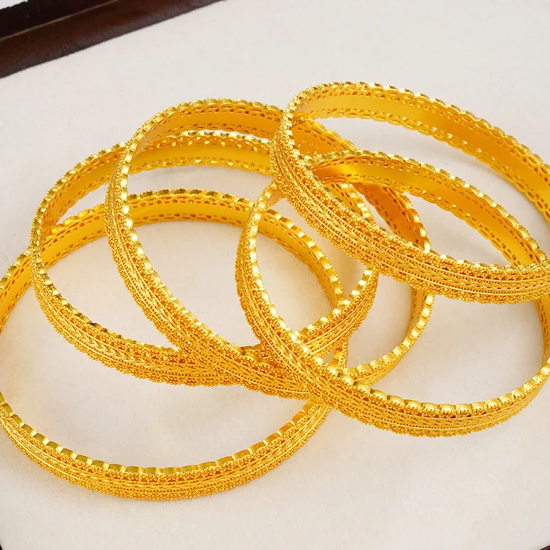 Exquisite Craft Wealthy Filigree Woven Wheat Bangle For Women 24K Gold AU999, handmade fine weaving
Exquisite Craft Wealthy Filigree Woven Wheat Bangle For Women 24K Gold AU999, handmade fine weaving