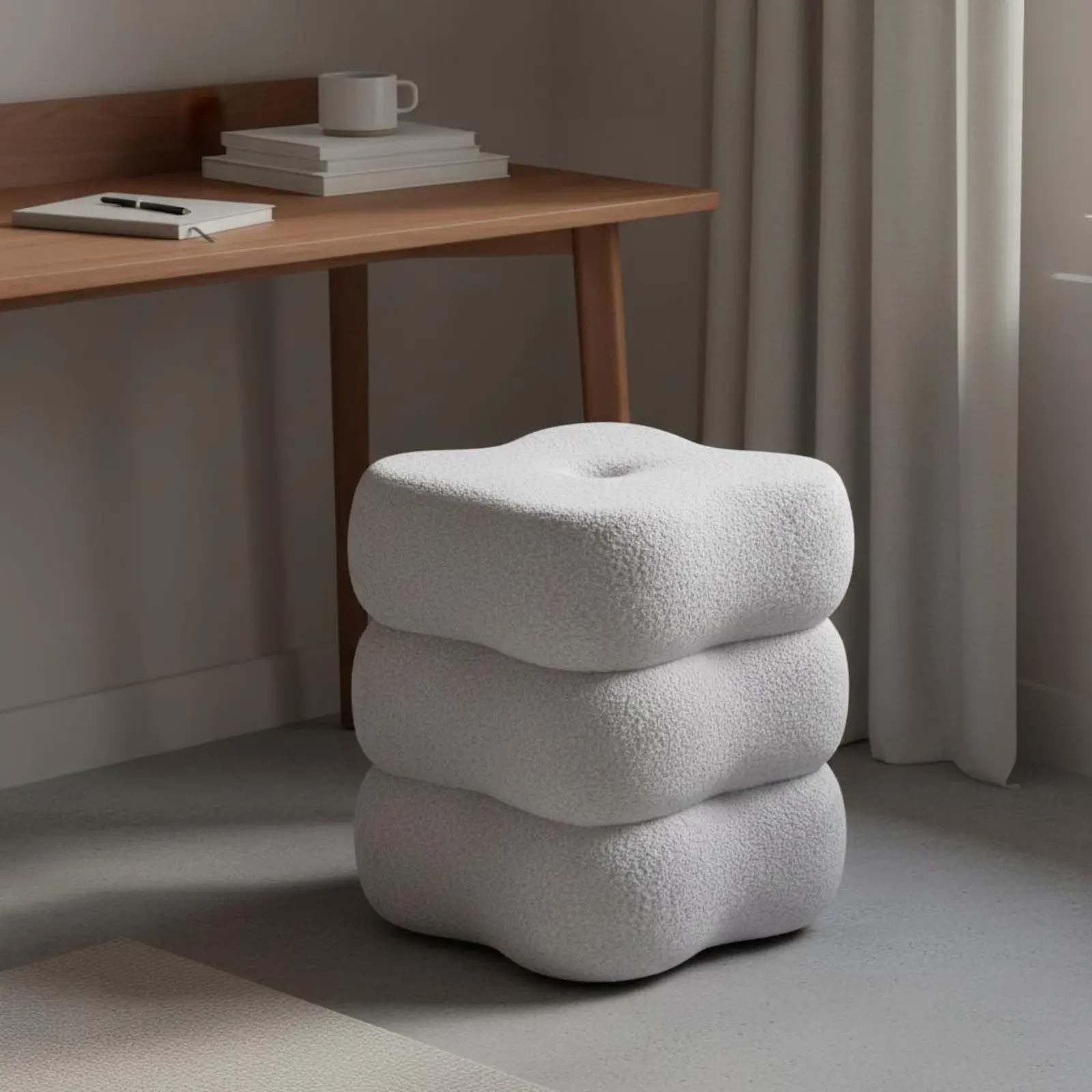 Fuzzy Vanity Stool Soft Upholstered Dressing Stool Sherpa Vanity Ottoman Stylish Household Seating for Women, Bedroom
Fuzzy Vanity Stool Soft Upholstered Dressing Stool Sherpa Vanity Ottoman Stylish Household Seating for Women, Bedroom