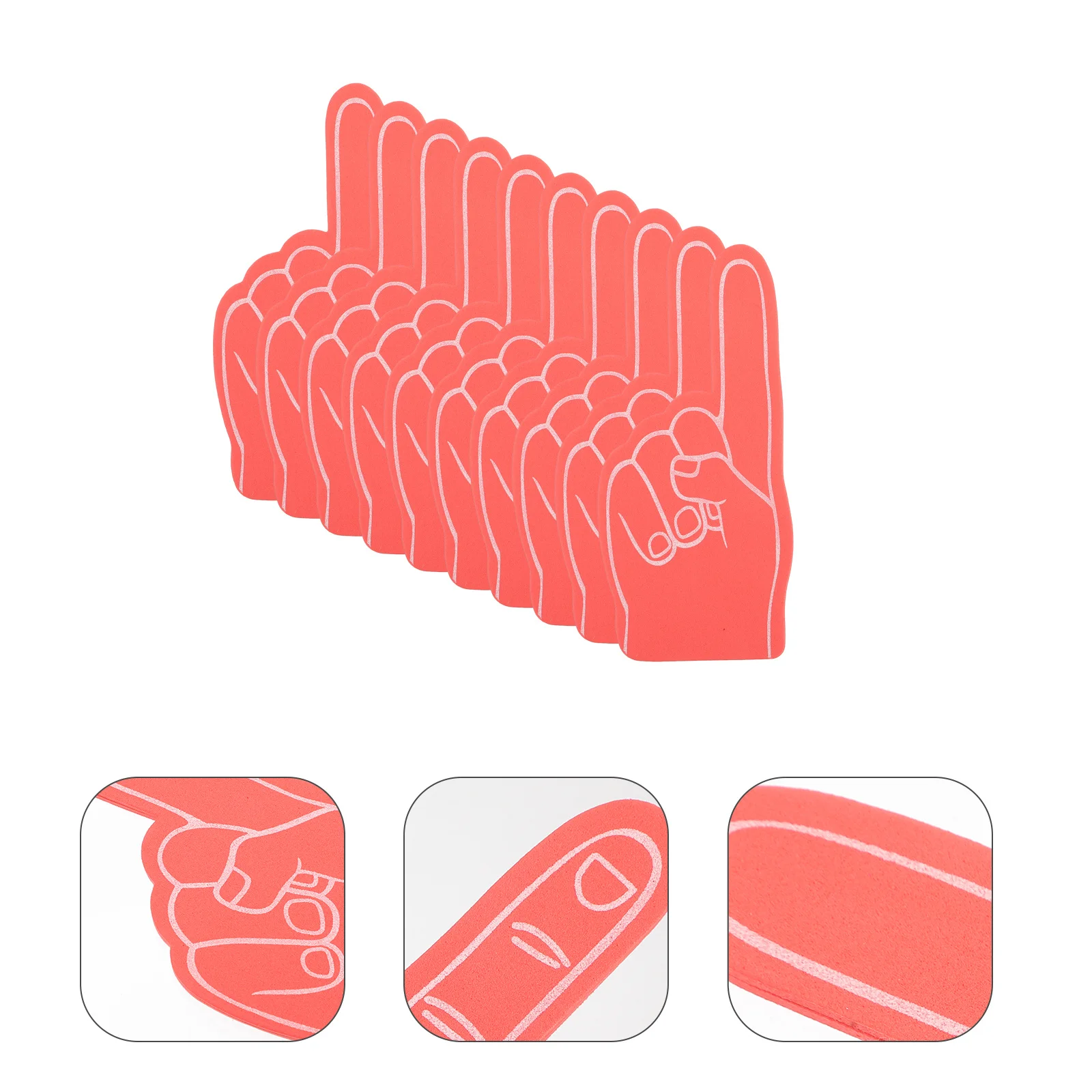 12Pcs Foam Finger Cheer Prop Waterproof Printed Fun Accessory for Soccer Basketball Games Sports Party Decoration Crowd Filler
12Pcs Foam Finger Cheer Prop Waterproof Printed Fun Accessory for Soccer Basketball Games Sports Party Decoration Crowd Filler