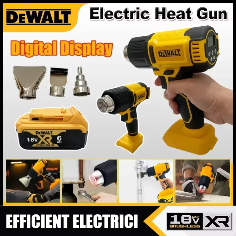 DEWALT DCE530 20V Temperatures Adjustable Hot Air Gun Cordless Heat Gun 550°C High Power Welding Thermal Blower Power Tools
DEWALT DCE530 20V Temperatures Adjustable Hot Air Gun Cordless Heat Gun 550°C High Power Welding Thermal Blower Power Tools