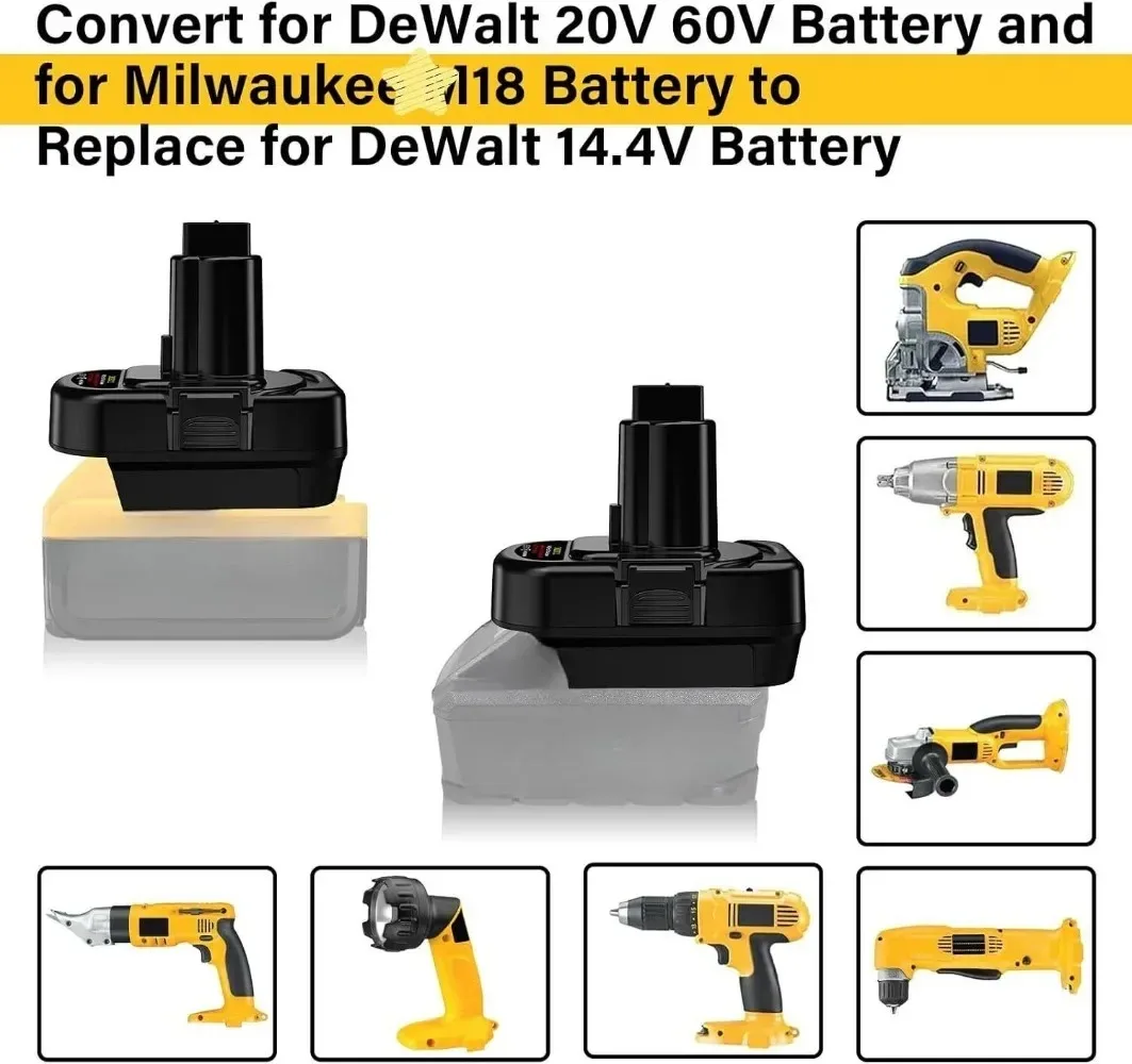 DM20DC12 for Milwaukee 18v work on for Dewalt 12v tool Adapter for Dewalt 20v Battery Converter to for Dewalt 12V Power tools
DM20DC12 for Milwaukee 18v work on for Dewalt 12v tool Adapter for Dewalt 20v Battery Converter to for Dewalt 12V Power tools