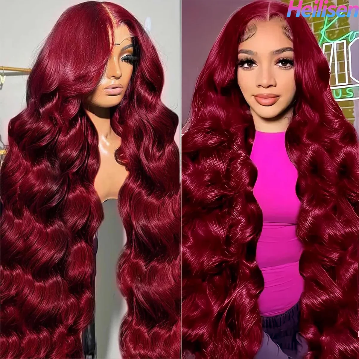 36 Inch 99J Burgundy 220% Density Body Wave 13*4 13*6 HD Transparent Lace Frontal Wig Brazilian Human Hair Wigs For Women
36 Inch 99J Burgundy 220% Density Body Wave 13*4 13*6 HD Transparent Lace Frontal Wig Brazilian Human Hair Wigs For Women