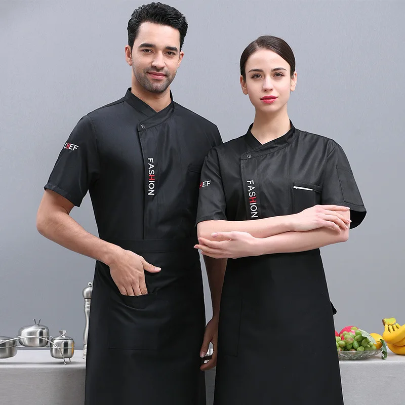 Summer Overalls Men's Short Thin Breathable Work Wear Rear Kitchen Dining Restaurant Black Long Sleeve Chef's Unifor
Summer Overalls Men's Short Thin Breathable Work Wear Rear Kitchen Dining Restaurant Black Long Sleeve Chef's Unifor