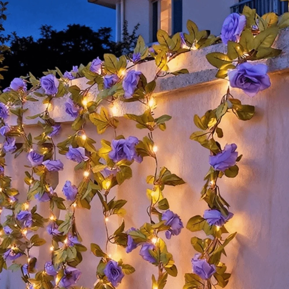 Blue Purple LED Vine Lights Waterproof Artificial Flower Rose String Lights Fairy Lights Decorative Lamp Outdoor String Lamp
Blue Purple LED Vine Lights Waterproof Artificial Flower Rose String Lights Fairy Lights Decorative Lamp Outdoor String Lamp
