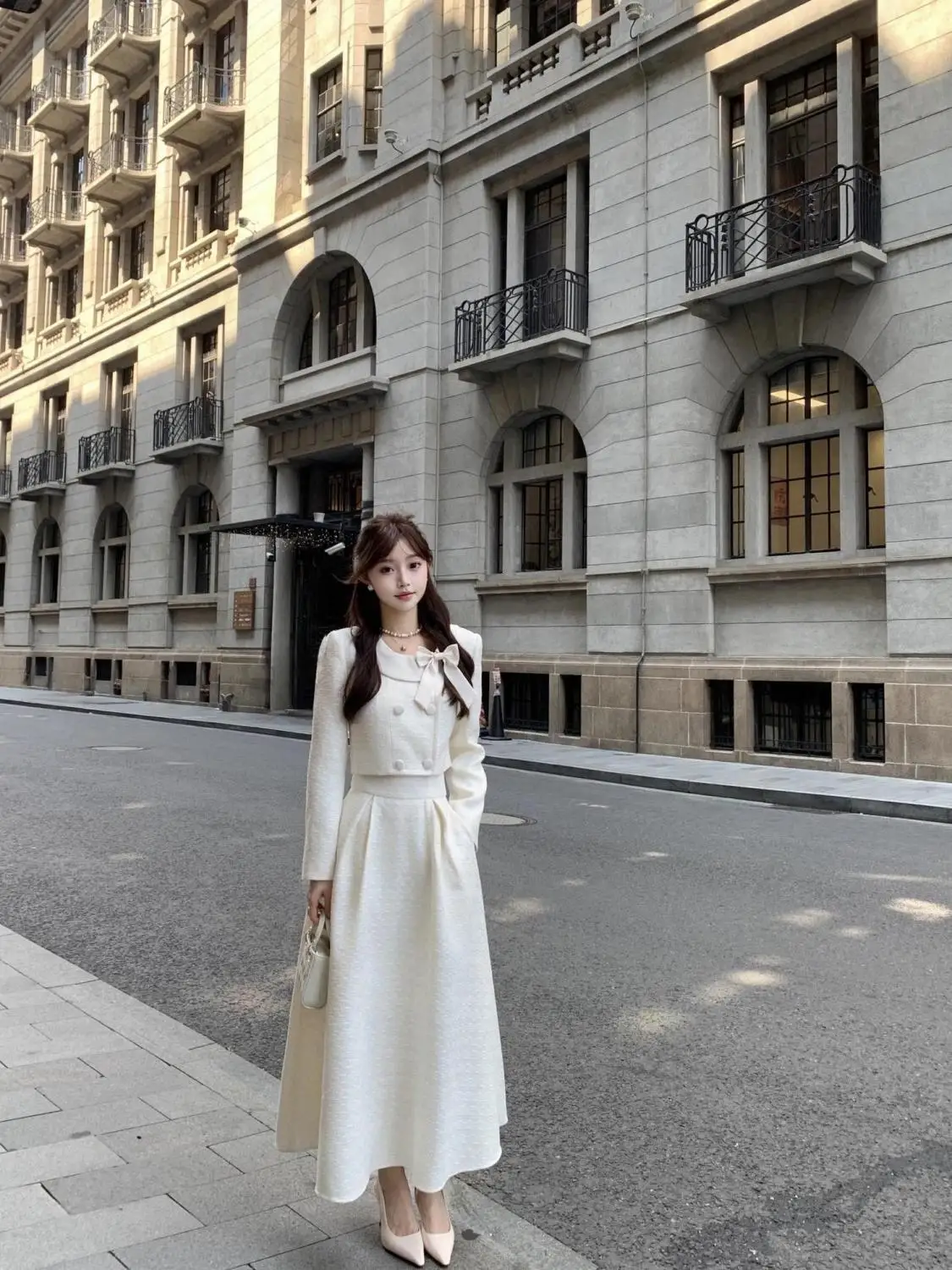 Tweed Elegant Temperament Bow Tie Double-breasted Coat + High-waisted Long Skirt Autumn Two Piece Sets Womens Outifits Y2k Suits
Tweed Elegant Temperament Bow Tie Double-breasted Coat + High-waisted Long Skirt Autumn Two Piece Sets Womens Outifits Y2k Suits