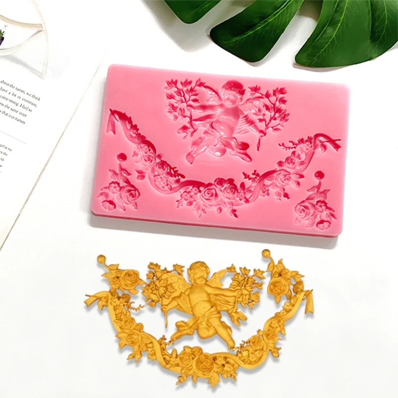 Европейская силиконовая форма с тиснением ангела, форма для помадки, форма для торта, декоративные инструменты для выпечки шоколада на складе
Европейская силиконовая форма с тиснением ангела, форма для помадки, форма для торта, декоративные инструменты для выпечки шоколада на складе