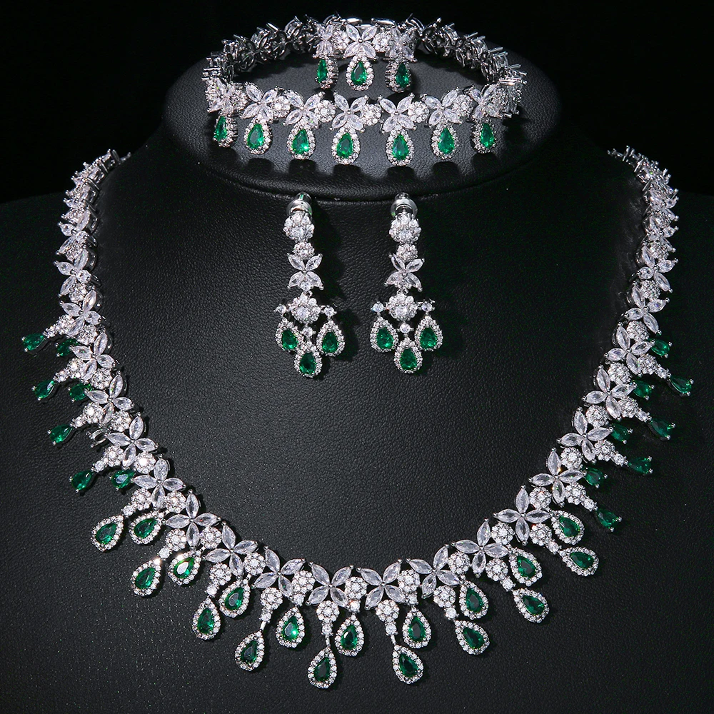 Zircons Shiny Cubic Zirconia Evening Party Dress Jewelry Set for Women Trendy Bridal Wedding Collection Accessories
Zircons Shiny Cubic Zirconia Evening Party Dress Jewelry Set for Women Trendy Bridal Wedding Collection Accessories