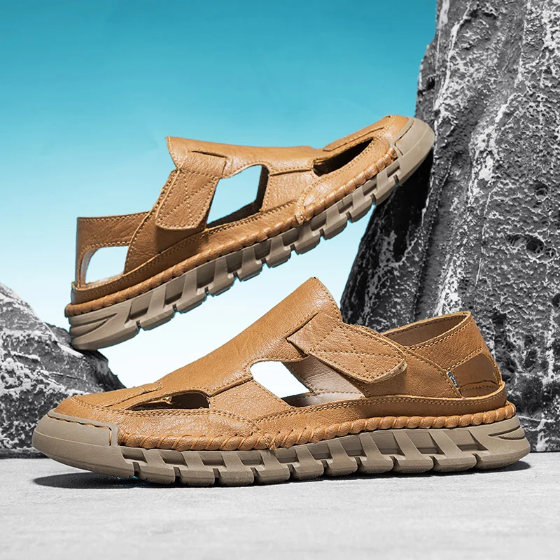 Men's high quality breathable casual hollow Leather casual shoes summer soft-sole comfort outdoor walking sports running sandals
Men's high quality breathable casual hollow Leather casual shoes summer soft-sole comfort outdoor walking sports running sandals