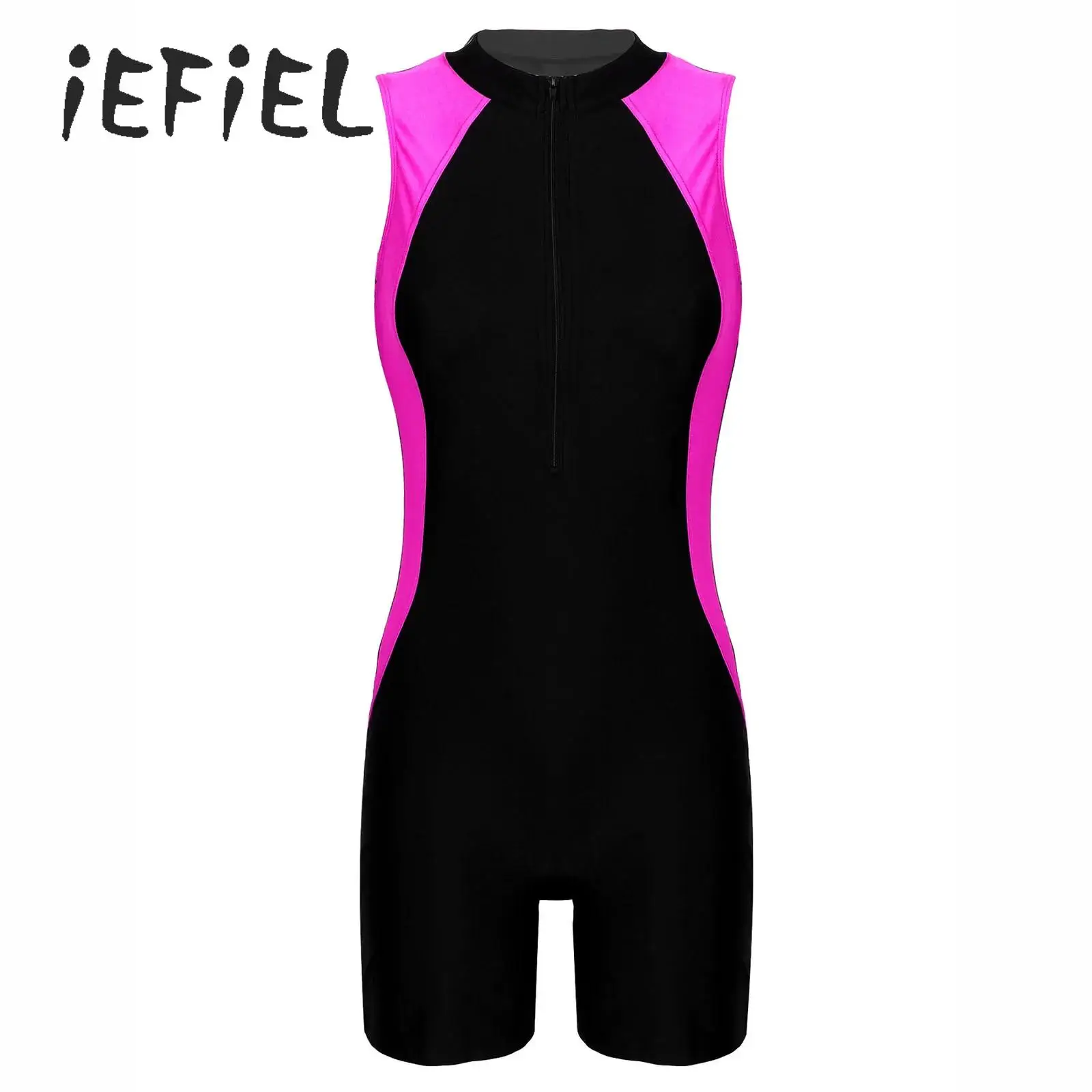 Contrast Color Swimsuit One Piece Swimwear for Women Fashion Zip Front Sleeveless Bodysuit Athletic Bathing Suit Surf Wear
Contrast Color Swimsuit One Piece Swimwear for Women Fashion Zip Front Sleeveless Bodysuit Athletic Bathing Suit Surf Wear