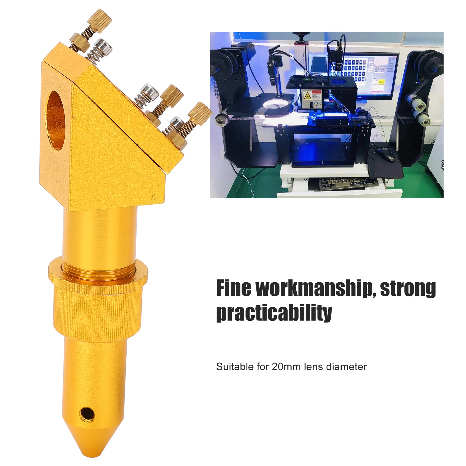 Laser Lens Head Golden Reflection Mirror Head Frame Engraving Machine Cutting Accessories Laser Lens Mount Adjustable Laser Head
Laser Lens Head Golden Reflection Mirror Head Frame Engraving Machine Cutting Accessories Laser Lens Mount Adjustable Laser Head