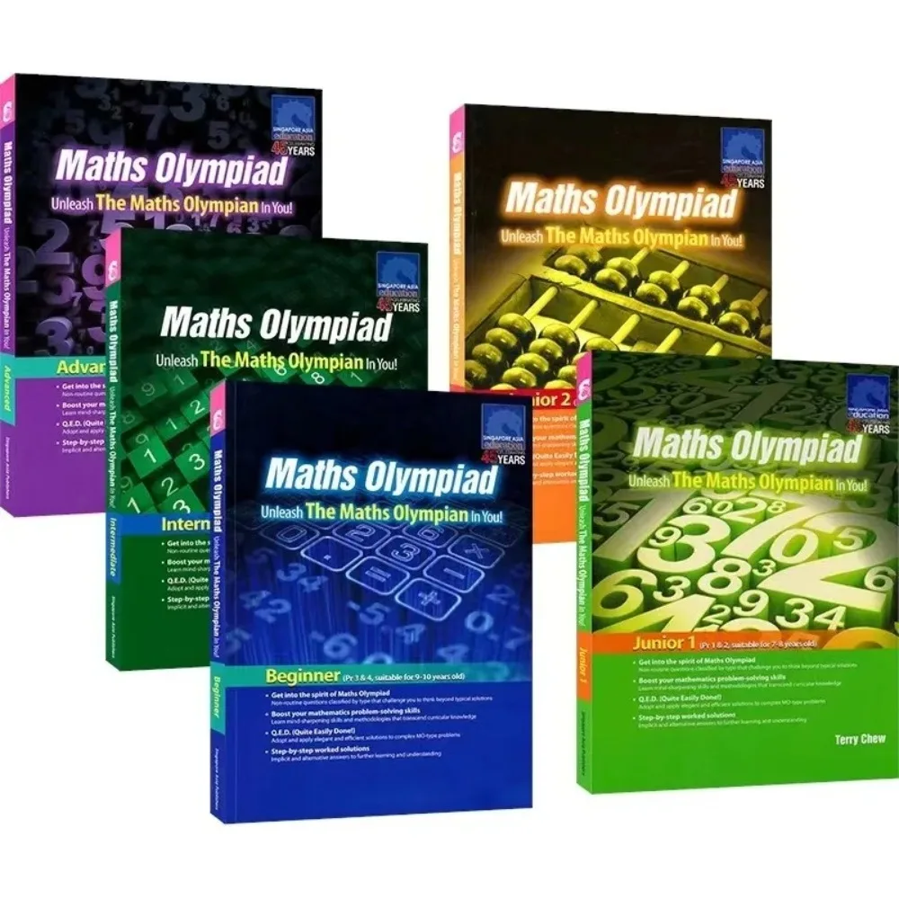 5 sets of SAP Mathematics Olympiad Training Textbook English Edition Primary School Mathematics Thinking and Logic Training Book
5 sets of SAP Mathematics Olympiad Training Textbook English Edition Primary School Mathematics Thinking and Logic Training Book