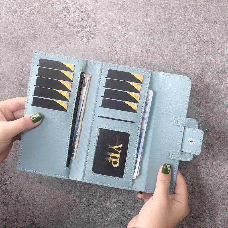 Luxury PU Leather Women's Wallet Long Hasp Fold-over Pattern Solid Color Coin Purse Thin Clutch Phone Bag for Females
Luxury PU Leather Women's Wallet Long Hasp Fold-over Pattern Solid Color Coin Purse Thin Clutch Phone Bag for Females