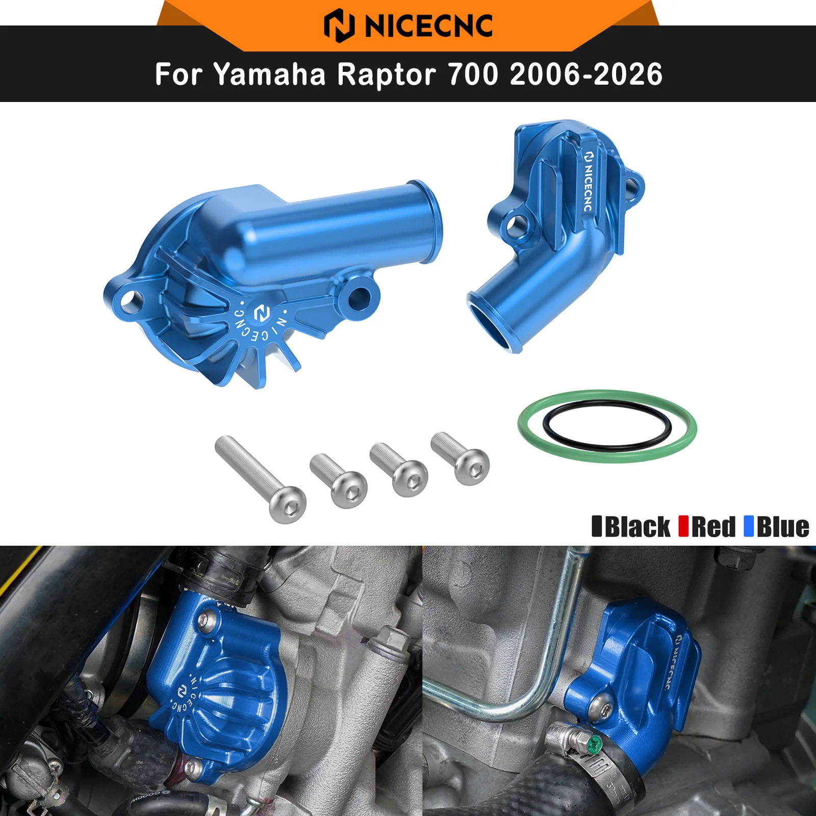 NICECNC For Raptor 700 Water Pump Inlet & Outlet Cover For Yamaha Raptor 700 2006-2024 700R 2011-2024 Billet Aluminum Leakproof
NICECNC For Raptor 700 Water Pump Inlet & Outlet Cover For Yamaha Raptor 700 2006-2024 700R 2011-2024 Billet Aluminum Leakproof