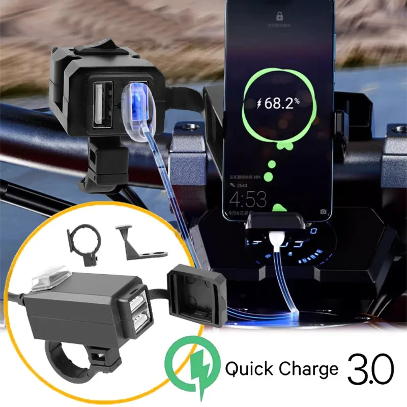 Зарядное устройство для телефона на руль мотоцикла водонепроницаемое QC 3,0 Цифровой вольтметр USB-кабель адаптер для автомобильного крепления быстрое зарядное устройство с двумя USB-портами
Зарядное устройство для телефона на руль мотоцикла водонепроницаемое QC 3,0 Цифровой вольтметр USB-кабель адаптер для автомобильного крепления быстрое зарядное устройство с двумя USB-портами