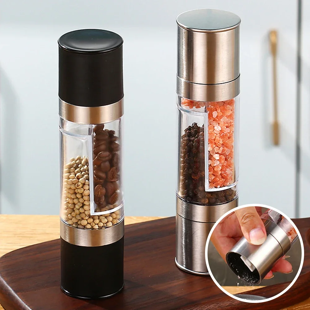 Mill Grinder 2 In 1 Stainless Steel Manual Salt Pepper Grinder Seasoning Kitchen Tools Grinding for Cooking гринде
Mill Grinder 2 In 1 Stainless Steel Manual Salt Pepper Grinder Seasoning Kitchen Tools Grinding for Cooking гринде