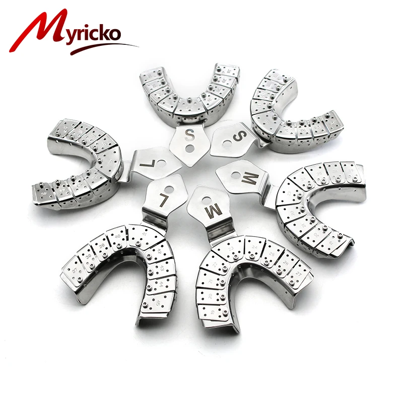 Dental Lab Equipment: 6PCS Impression Trays Set, Stainless Steel Upper/Lower Teeth Holder, Autoclavable Tool for Dentists
Dental Lab Equipment: 6PCS Impression Trays Set, Stainless Steel Upper/Lower Teeth Holder, Autoclavable Tool for Dentists