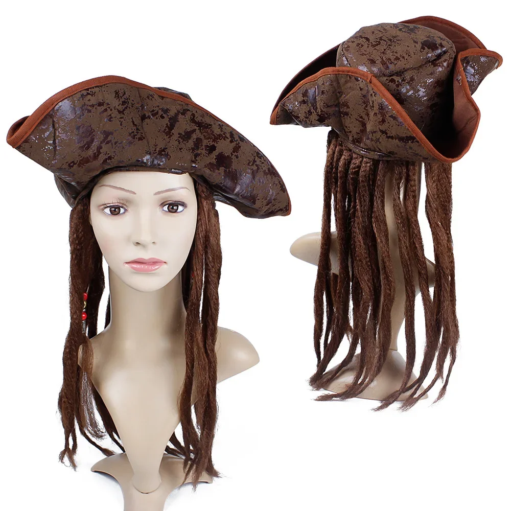 Pirate wig captain pirate hat wig adult cosplay pirate of the caribbean hat role performance props
Pirate wig captain pirate hat wig adult cosplay pirate of the caribbean hat role performance props