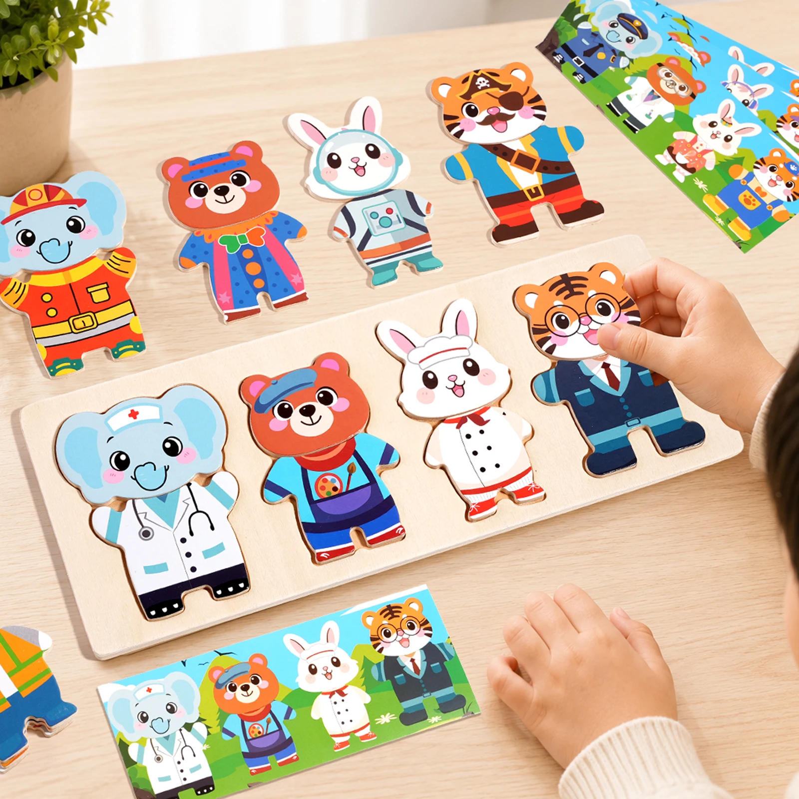 Animal Change Clothes Puzzle Children's Early Educational Wooden Jigsaw Puzzle Dressing Game Baby Puzzle Toys For Children Gift
Animal Change Clothes Puzzle Children's Early Educational Wooden Jigsaw Puzzle Dressing Game Baby Puzzle Toys For Children Gift