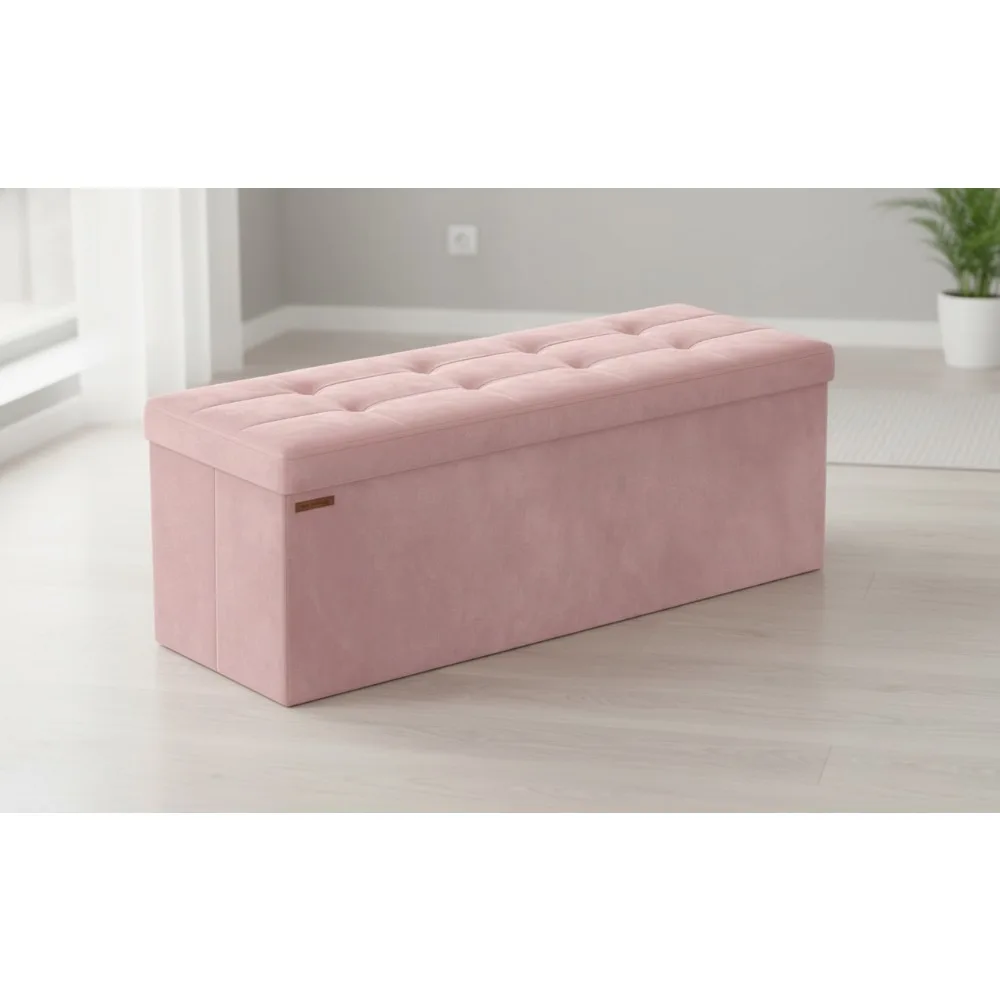 Foldable Storage Ottoman Bench, 660lb Capacity, Velvet Foot Rest with Storage Boxes for Living Room Bedroom
Foldable Storage Ottoman Bench, 660lb Capacity, Velvet Foot Rest with Storage Boxes for Living Room Bedroom