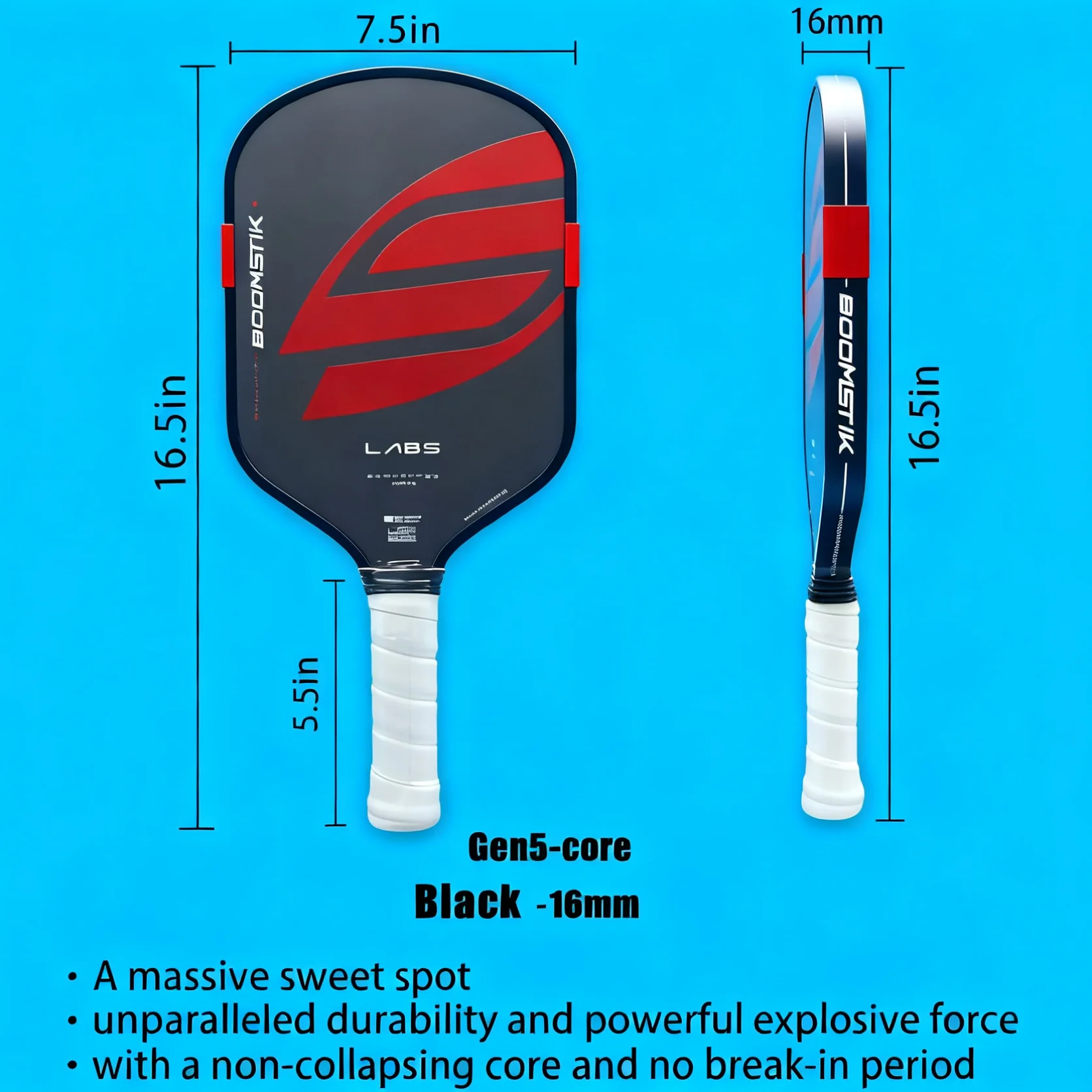 New Style Boomstick Core Pickleball Paddle Black for SLK LABS Project Similarity Equipment Accessory T700 Carbon Fiber EPP+E
New Style Boomstick Core Pickleball Paddle Black for SLK LABS Project Similarity Equipment Accessory T700 Carbon Fiber EPP+E