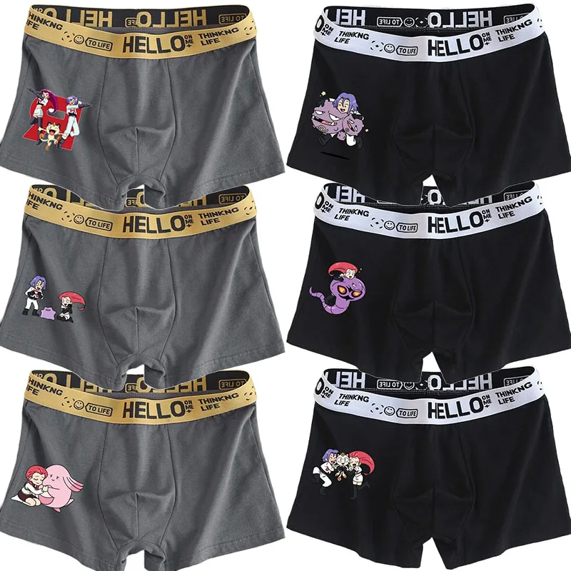 Нижнее белье RocketTeam для мальчиков, защитные шорты из чистого хлопка, трусы-боксеры Jessie, трусы James Meowth, трусы, одежда, подарок на день рождения 
Нижнее белье RocketTeam для мальчиков, защитные шорты из чистого хлопка, трусы-боксеры Jessie, трусы James Meowth, трусы, одежда, подарок на день рождения