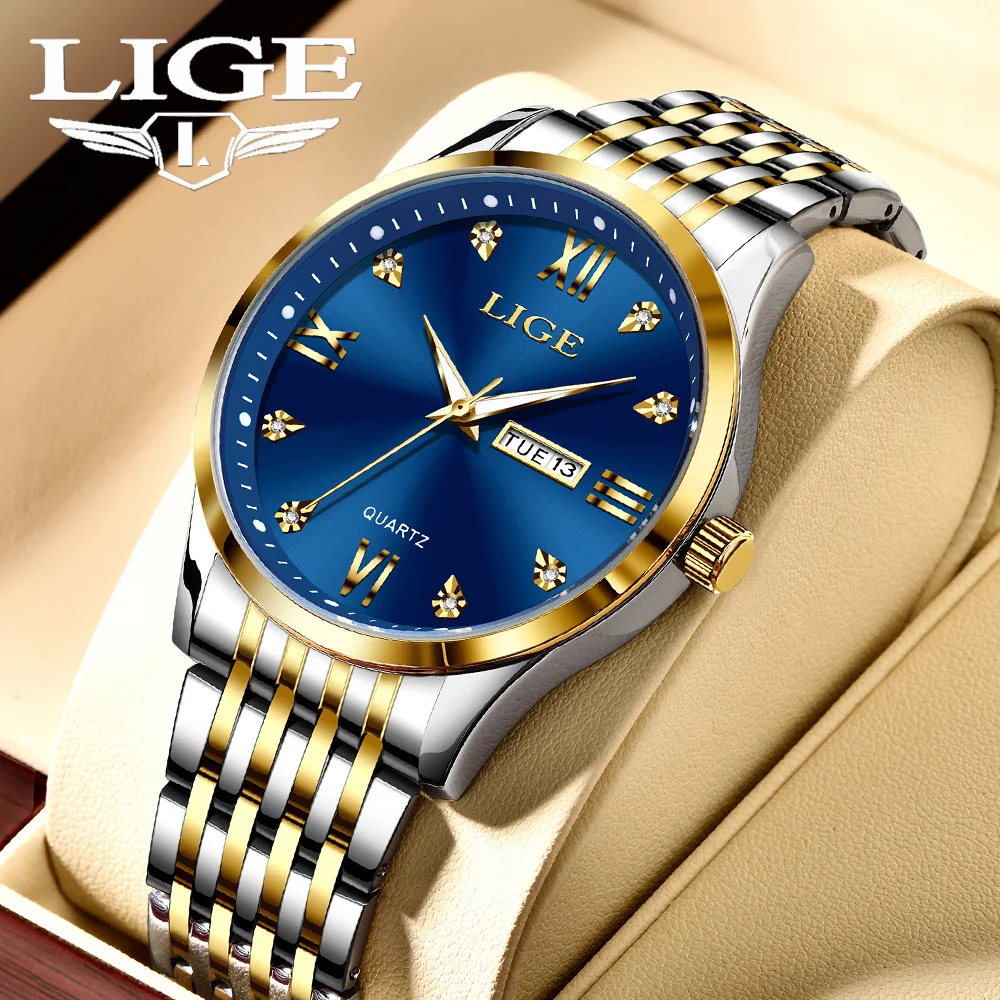 LIGE Quatz Wistwatch Luxury Premium Dial 30ATM Waterproof Business Date Clock Stainless Steel Top Brand Mens Watches For Men
LIGE Quatz Wistwatch Luxury Premium Dial 30ATM Waterproof Business Date Clock Stainless Steel Top Brand Mens Watches For Men