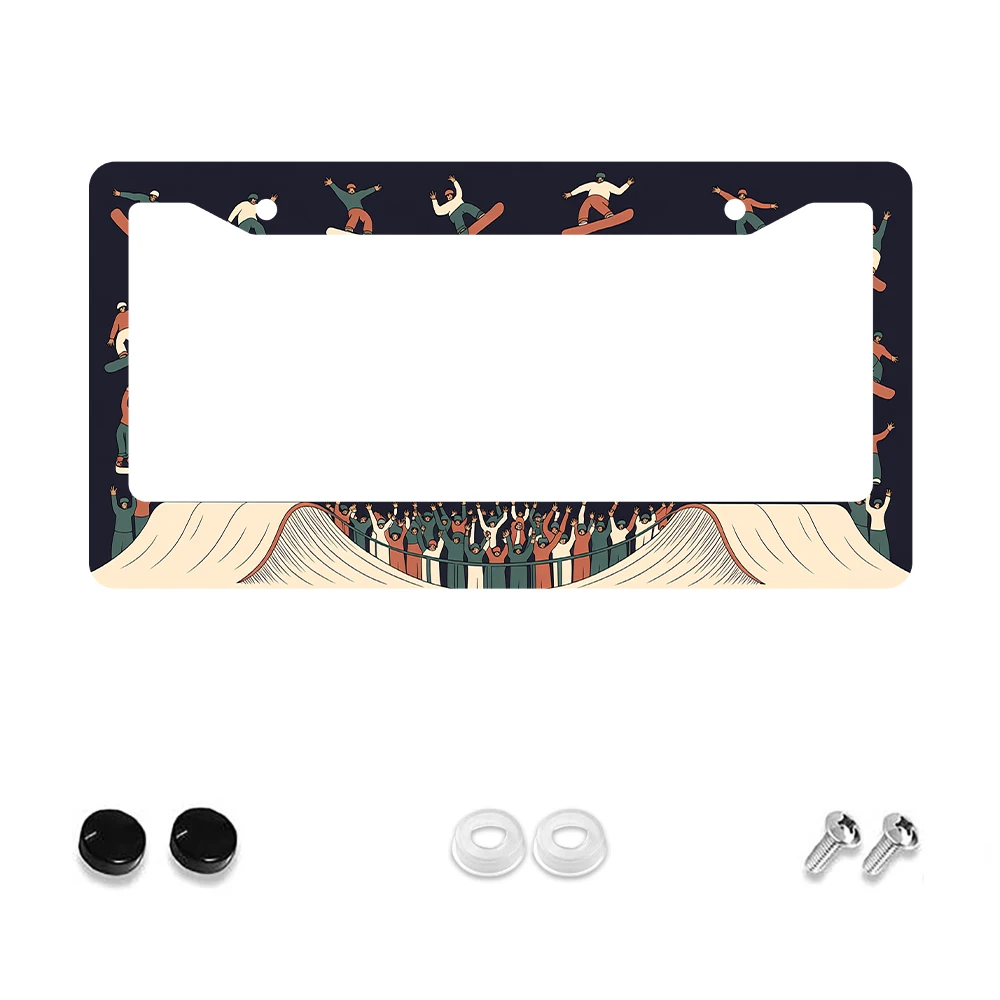 1 шт., рамка номерного знака для сноубордов черного цвета с 2 отверстиями, алюминиевый материал, 6x12 дюймов, с комплектом винтов 
1 шт., рамка номерного знака для сноубордов черного цвета с 2 отверстиями, алюминиевый материал, 6x12 дюймов, с комплектом винтов