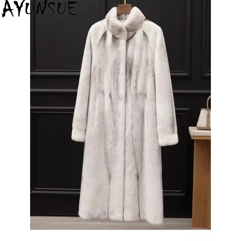 AYUNSUE Whole Mink Real Fur Coats for Woman Mid-length Fur Jacket Long Sleeve Tops Warm Fur Coat Woman Clothes Elegant 겨울옷 여자
AYUNSUE Whole Mink Real Fur Coats for Woman Mid-length Fur Jacket Long Sleeve Tops Warm Fur Coat Woman Clothes Elegant 겨울옷 여자