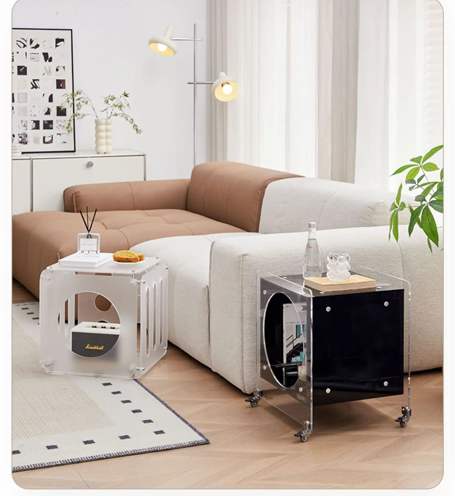 HYS acrylic transparent edge table removable sofa living room high-end small table creative minimalist cat nest coffee table
HYS acrylic transparent edge table removable sofa living room high-end small table creative minimalist cat nest coffee table