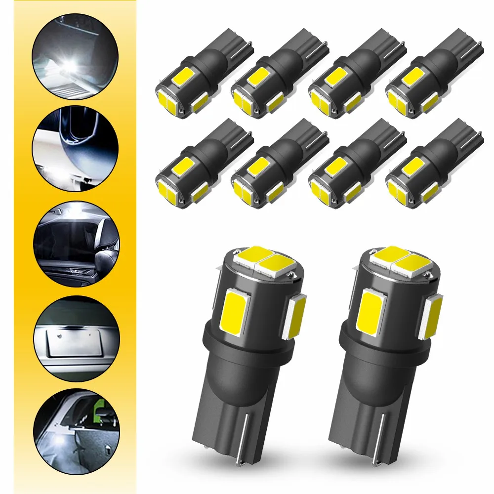 AUXITO 10pcs T10 W5W Auto LED Bulb Super Bright 194 168 Universal Car Interior Light For BMW E60 E46 F30 Ford Toyota 6000K White
AUXITO 10pcs T10 W5W Auto LED Bulb Super Bright 194 168 Universal Car Interior Light For BMW E60 E46 F30 Ford Toyota 6000K White