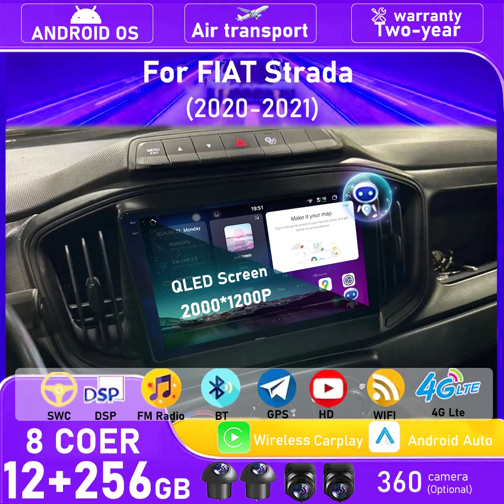 Android 16, авто Carplay для FIAT Strada 2020-2021, автомобильный радиоприемник, мультимедийный видеоплеер, навигация, GPS, QLED экран, 4G, WIFI, Bluetooth
Android 16, авто Carplay для FIAT Strada 2020-2021, автомобильный радиоприемник, мультимедийный видеоплеер, навигация, GPS, QLED экран, 4G, WIFI, Bluetooth