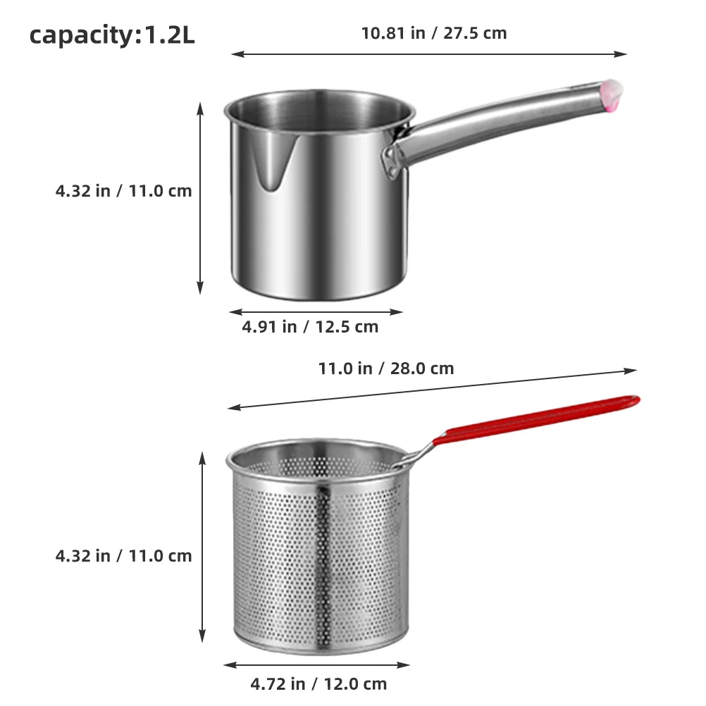 1 Set Deep Fryer Kit Stainless Steel Ergonomic Handle Heat Resistant Fry Basket Mini Deep Pan Household Cooking Utensils Fryer
1 Set Deep Fryer Kit Stainless Steel Ergonomic Handle Heat Resistant Fry Basket Mini Deep Pan Household Cooking Utensils Fryer