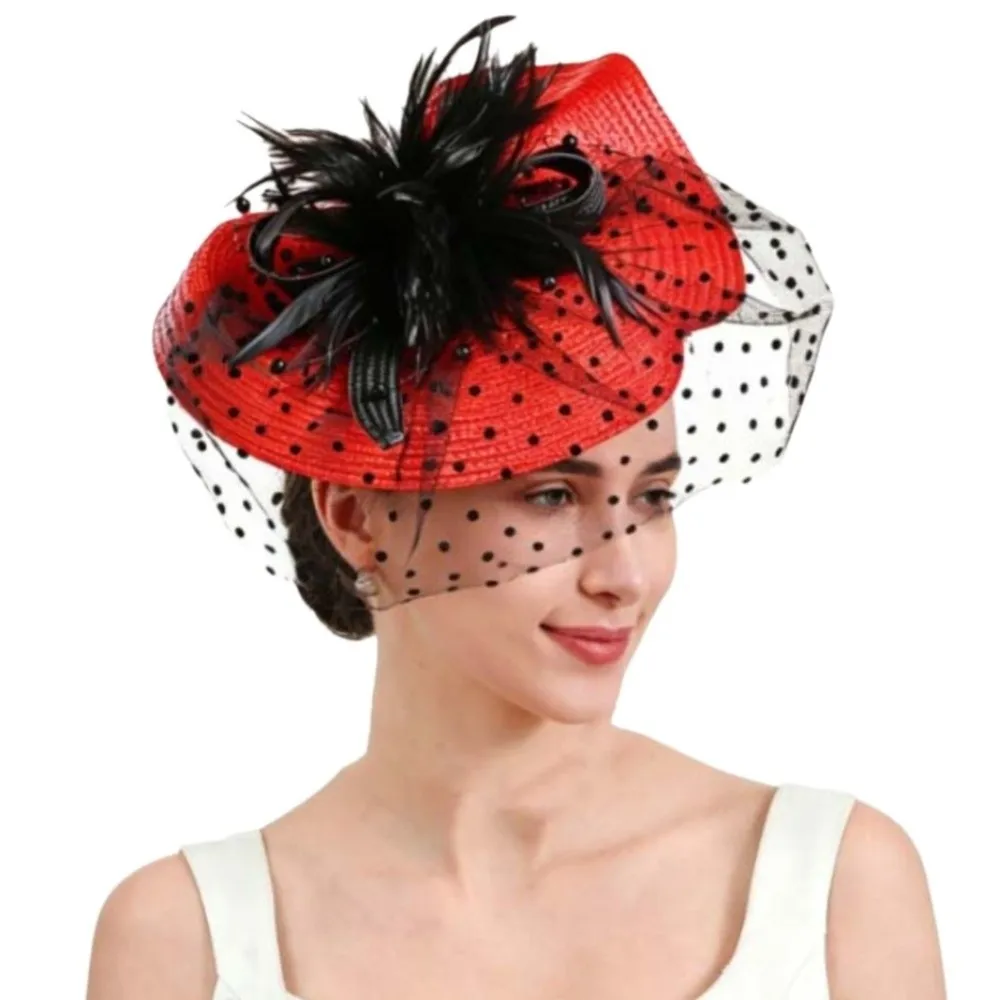Polka Dot Fascinator Hat Net Mesh Vintage Design Derby Headpiece Multi Colors Solid Pattern Party Hairwear Fashion Bride
Polka Dot Fascinator Hat Net Mesh Vintage Design Derby Headpiece Multi Colors Solid Pattern Party Hairwear Fashion Bride