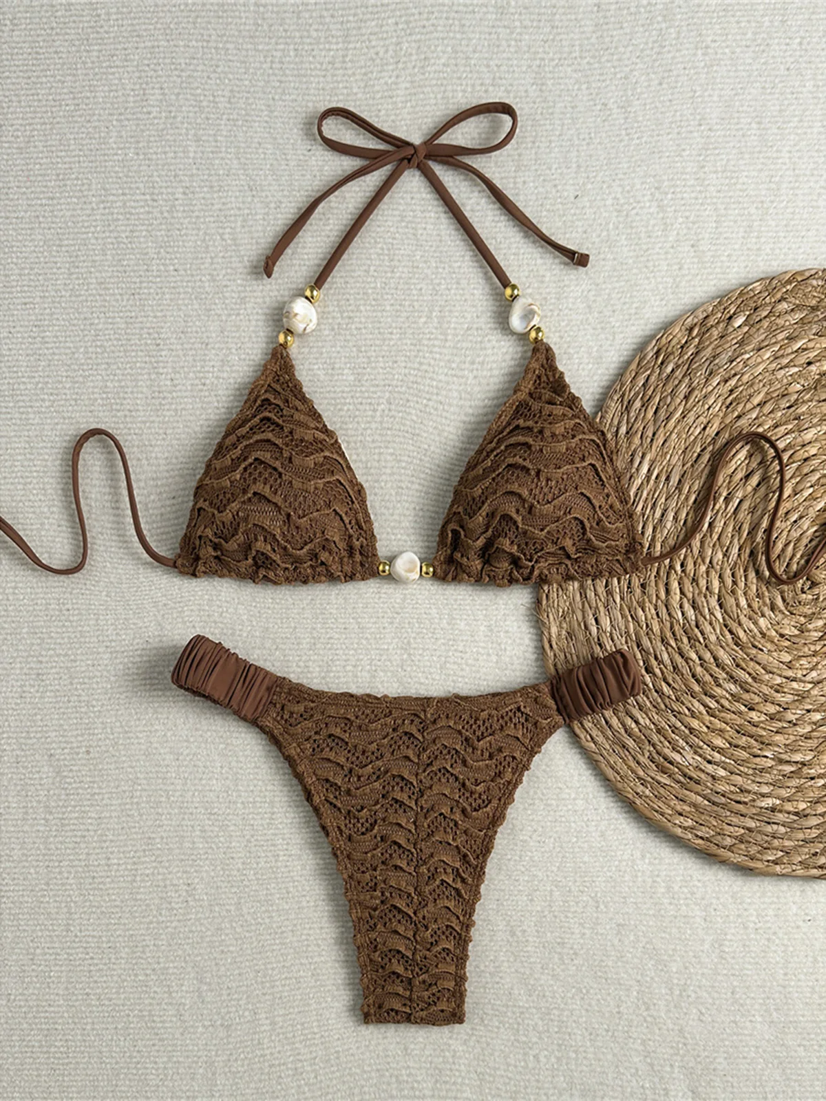 2026 Wrinkled Crinkled Halter Bikini Women Swimwear Female Swimsuit Padded Bather Bathing Suit Swim Two-pieces Bikini set
2026 Wrinkled Crinkled Halter Bikini Women Swimwear Female Swimsuit Padded Bather Bathing Suit Swim Two-pieces Bikini set