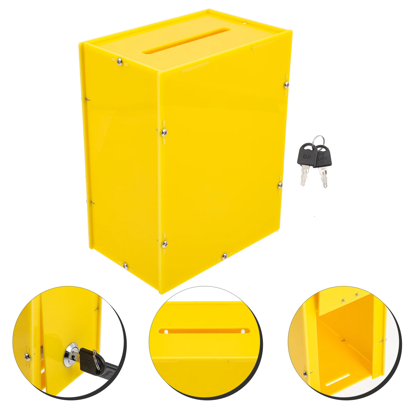 Acrylic Ballot Box with Slot for Tickets Cash Coupons Voting Election Fundraisers Meetings Suggestion Donation Envelope Storage 
Acrylic Ballot Box with Slot for Tickets Cash Coupons Voting Election Fundraisers Meetings Suggestion Donation Envelope Storage