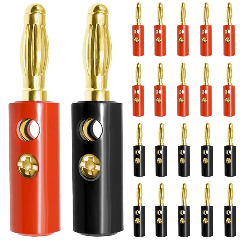 40/200Pcs 4mm Gold Plated Speaker Banana Connector Horn Plug Compatible with Up To 3mm Diameter of Speaker Cable
40/200Pcs 4mm Gold Plated Speaker Banana Connector Horn Plug Compatible with Up To 3mm Diameter of Speaker Cable