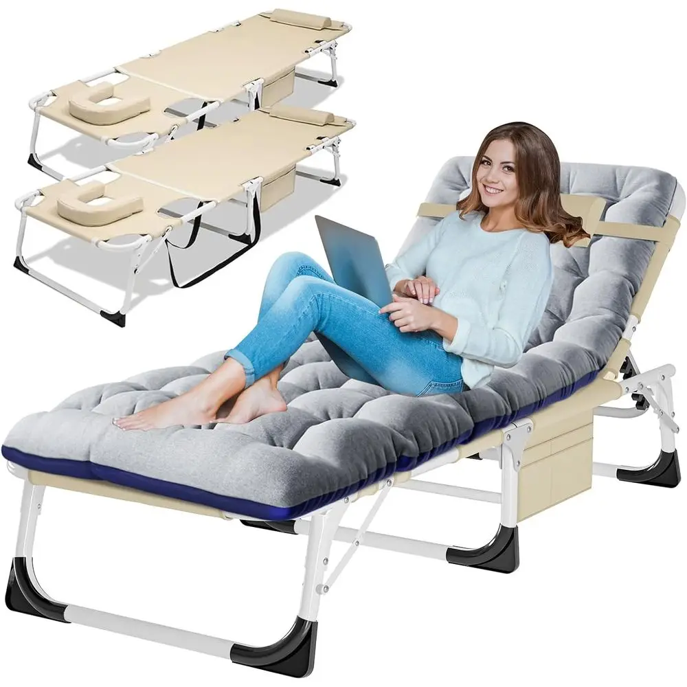 3-in-1 Tanning Chair with Mattress, Heavy-Duty Lounger with Armrest Holes, Removable Pillow, Ideal for Outdoor, Patio, Poolside,
3-in-1 Tanning Chair with Mattress, Heavy-Duty Lounger with Armrest Holes, Removable Pillow, Ideal for Outdoor, Patio, Poolside,