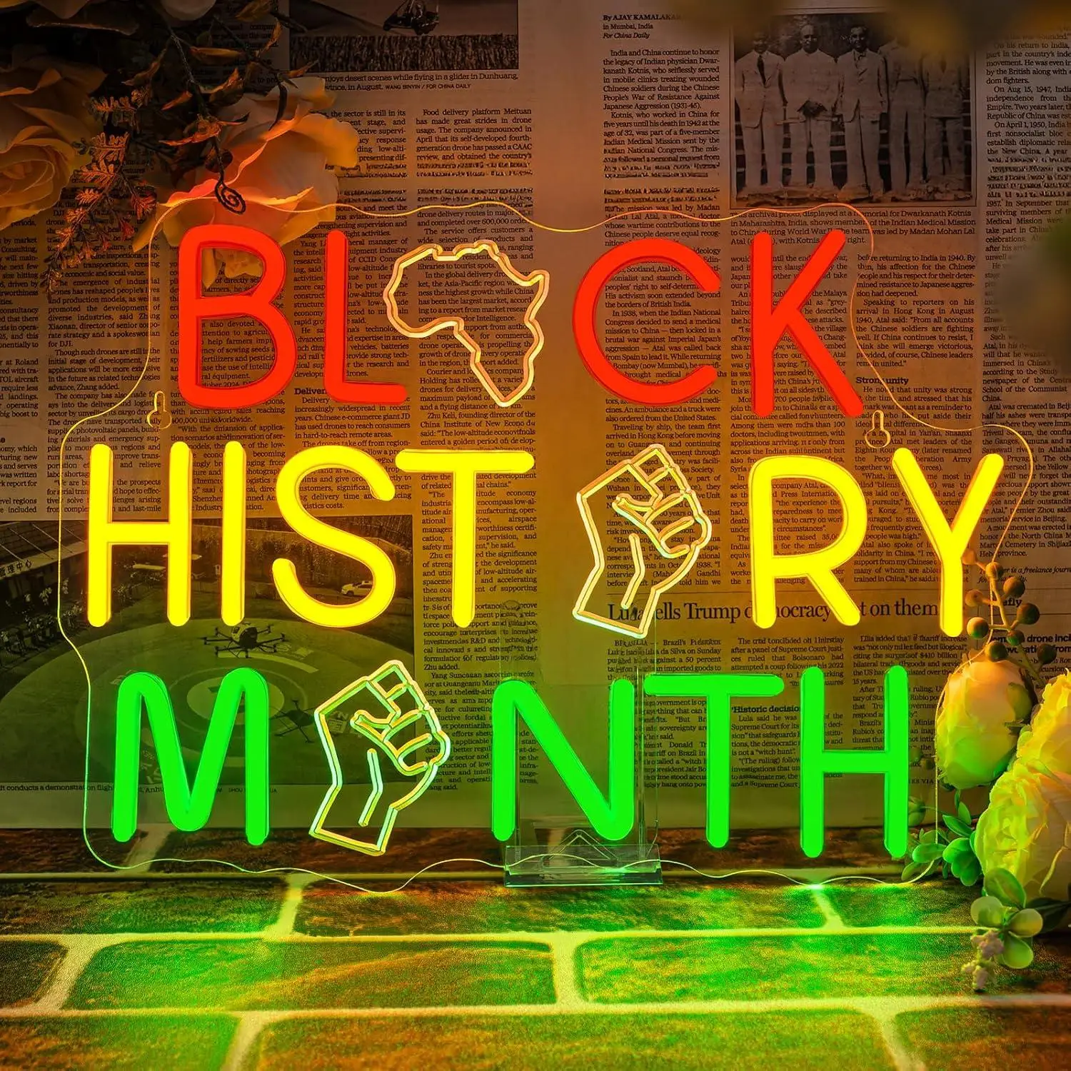 Black History Month Neon Sign USB Dimmable Neon Lights for African American Heritage Month Celebrations Home Party Decorations
Black History Month Neon Sign USB Dimmable Neon Lights for African American Heritage Month Celebrations Home Party Decorations