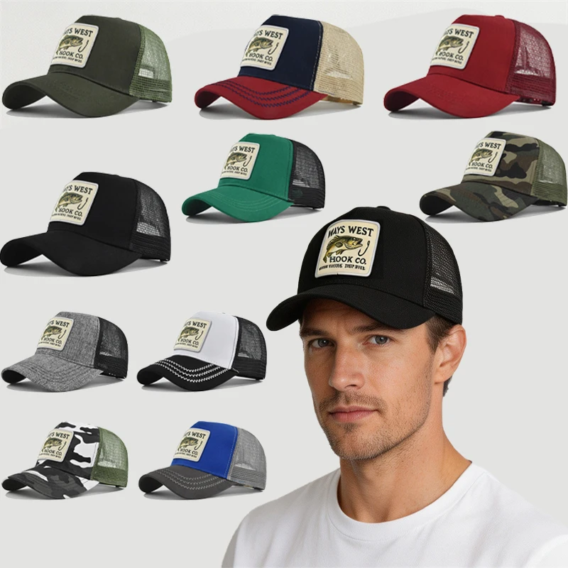 Fashion Fishing Embroidery Baseball Cap ForMen Women Outdoor Casual Unisex Snapback Mesh Hat Breathable Sunshade Dad Trucker Hat
Fashion Fishing Embroidery Baseball Cap ForMen Women Outdoor Casual Unisex Snapback Mesh Hat Breathable Sunshade Dad Trucker Hat