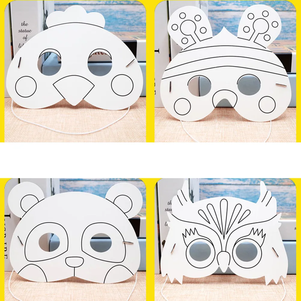 10 PCS Blank Mask DIY Drawing Paper Cartoon Painting Coloring White Graffiti Child
10 PCS Blank Mask DIY Drawing Paper Cartoon Painting Coloring White Graffiti Child