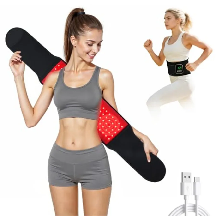 Red Light Therapy Belt for Body 660nm and 850nm 105 LED Beads 5-Level Dimming 3-Speed Vibration and 3 Timed Modes Rechargeable
Red Light Therapy Belt for Body 660nm and 850nm 105 LED Beads 5-Level Dimming 3-Speed Vibration and 3 Timed Modes Rechargeable