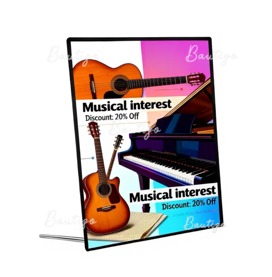 Настольный светодиодный лайтбокс для меню ресторана, рекламный световой короб для помещений, ультратонкий, для музыкальной тематики
Настольный светодиодный лайтбокс для меню ресторана, рекламный световой короб для помещений, ультратонкий, для музыкальной тематики