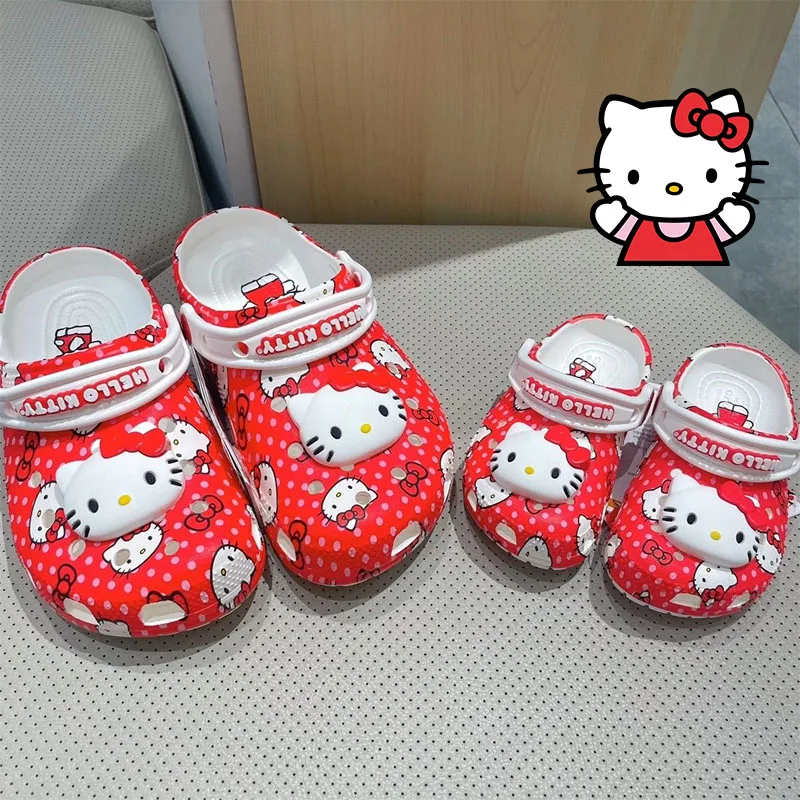 Сандалии Hello Kitty, аксессуары с героями мультфильмов, нескользящие тапочки с отверстиями Sanrio, уличная пляжная обувь для родителей и детей, рождественский подарок для взрослых и детей
Сандалии Hello Kitty, аксессуары с героями мультфильмов, нескользящие тапочки с отверстиями Sanrio, уличная пляжная обувь для родителей и детей, рождественский подарок для взрослых и детей