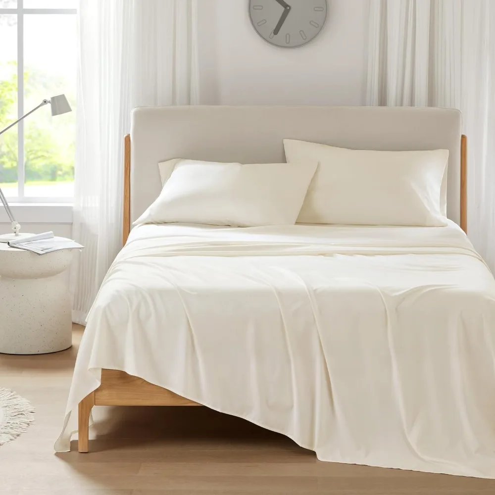Queen Cooling Sheets, Moisture Wicking Coolmax Sheets, Soft, Colorfast Sheet Set, Cooling Bed Sheets for Hot Sleepers, Elastic
Queen Cooling Sheets, Moisture Wicking Coolmax Sheets, Soft, Colorfast Sheet Set, Cooling Bed Sheets for Hot Sleepers, Elastic
