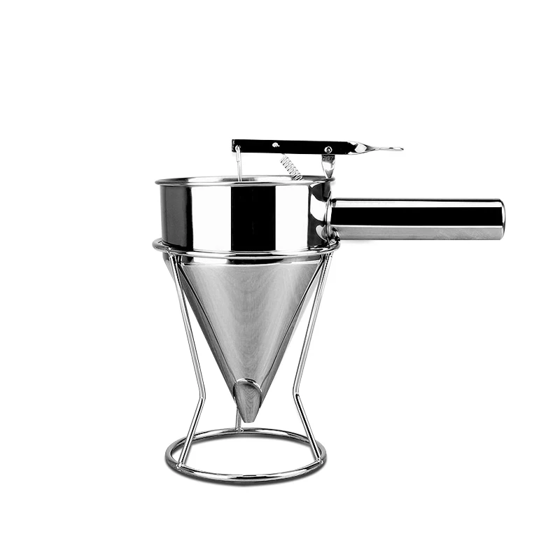 Stainless Steel Piston Funnel With Support For Sauce Cream Dosing Funnel For Chocolate Pastry Mold Dough Funnel
Stainless Steel Piston Funnel With Support For Sauce Cream Dosing Funnel For Chocolate Pastry Mold Dough Funnel