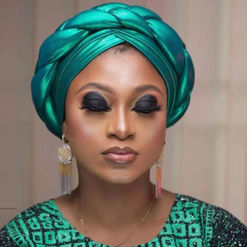 Shiny Turban Cap for Women African Auto Gele Headtie Hat Nigerian Wedding Party Geles Braids Hijab Bonnet Head Wrap Headscarf
Shiny Turban Cap for Women African Auto Gele Headtie Hat Nigerian Wedding Party Geles Braids Hijab Bonnet Head Wrap Headscarf