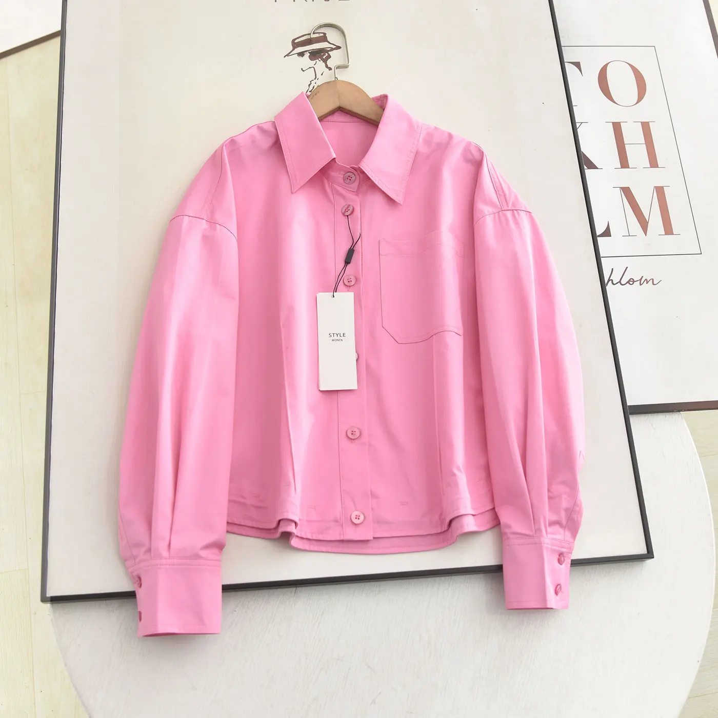 Spring 2026 Casual Sle Loose Fit Pink irt Jaet Collar Commute Friendly Women's Outerwear Breathable Long Sve
Spring 2026 Casual Sle Loose Fit Pink irt Jaet Collar Commute Friendly Women's Outerwear Breathable Long Sve