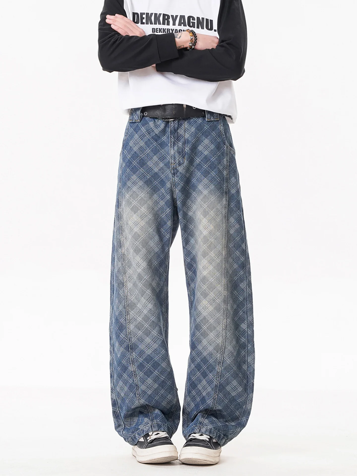 Boyue American Retro Knife Denim Jeans Men Women Loose Faded High Street Plaid Wide Leg Pants Trendy mid Waist Zipper Cl...
Boyue American Retro Knife Denim Jeans Men Women Loose Faded High Street Plaid Wide Leg Pants Trendy mid Waist Zipper Cl...
